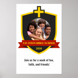 Poster Faith Banner Christian Shield with Cross VBS 2026