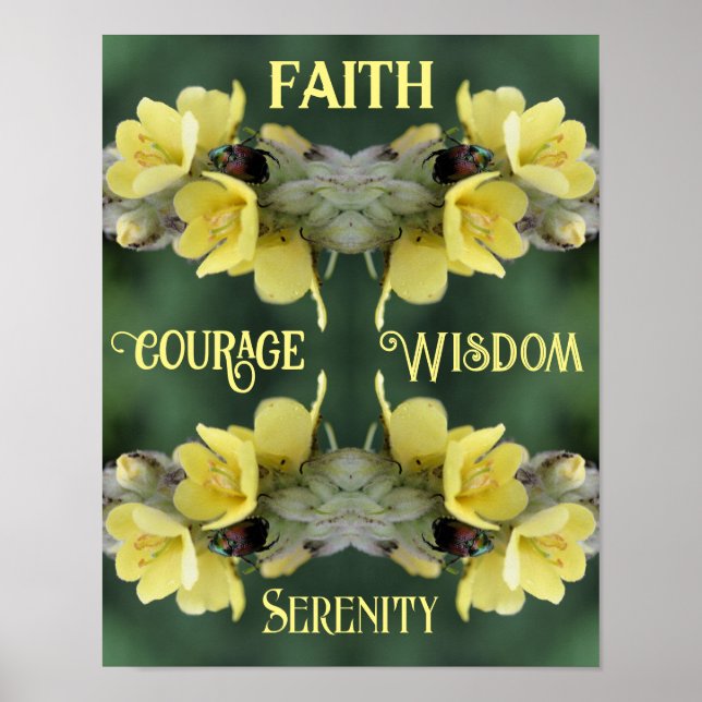 Poster Faith Beetle Abstrato Inspirational (Frente)