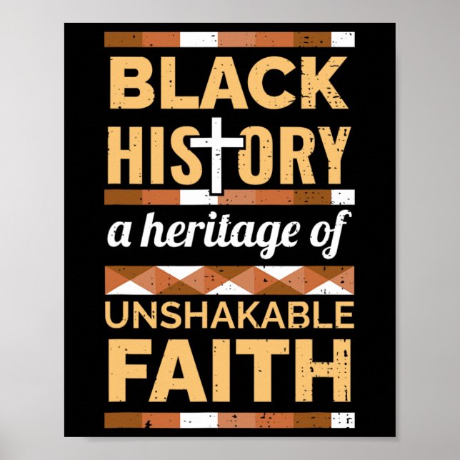 Poster Faith Black History Month Blm Melanin Christian (Frente)