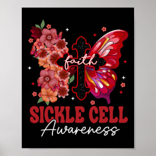 Poster Faith Butterfly Christian Cross Cell Awaren