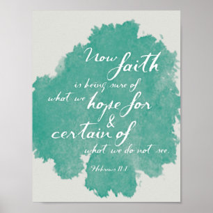 Poster Faith Cotação Art, Faith Scripture Art Hebraicos 1