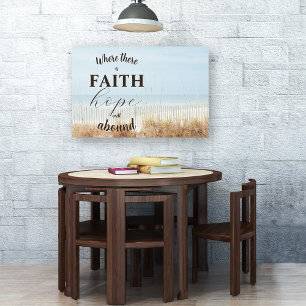 Poster Faith e Hope Cote Praia Inspiracional