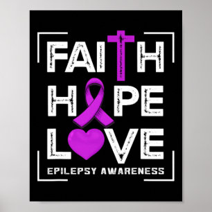 Poster Faith Hope ama Consciência da Epilepsia