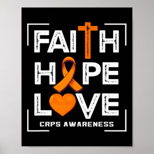 Poster Faith Hope ama Consciência do Crps
