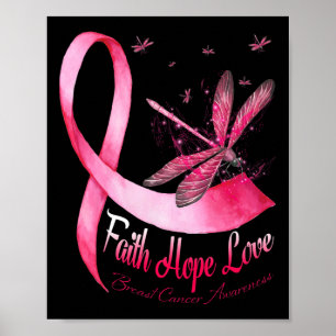 Poster Faith Hope ama Dragonfly Cancer Sensibilização