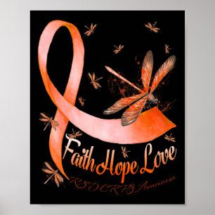 Poster Faith Hope ama Rsd Crps Sensibilização Dragonfly