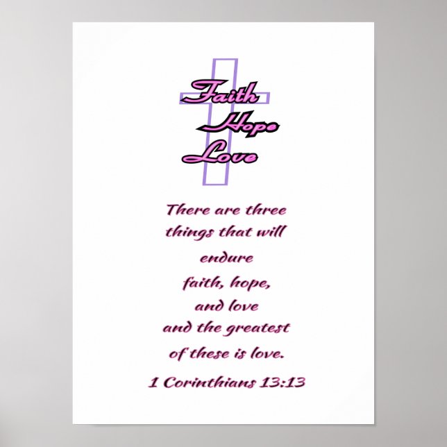 Poster Faith Hope and Love (Frente)