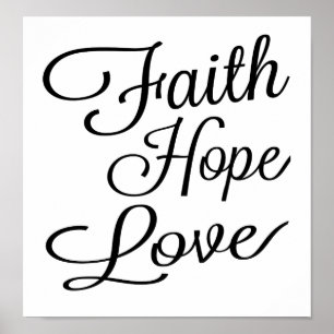 Póster Faith Hope Love