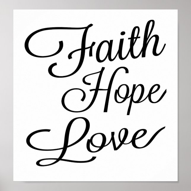 Póster Faith Hope Love (Frente)