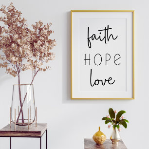 Poster Faith Hope Love Christian