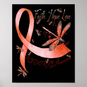 Poster Faith Hope Love Dragonfly RSD Sensibilização CRPS