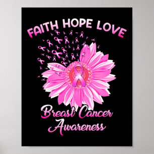 Poster Faith Hope Love - Sensibilização para o Cancer da