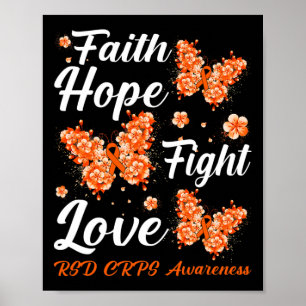 Poster Faith Hope luta pelo amor pelo Rsd Crps consciênci