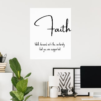 Poster Faith Inspirational Quote Wall Print