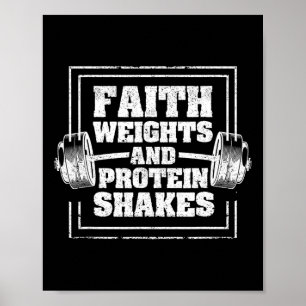 Poster Faith Pesos E Proteínas Agita Engraçado Giro Engra