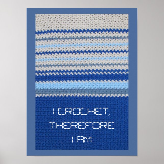 Poster - Faixa Azul em Crochet (Frente)