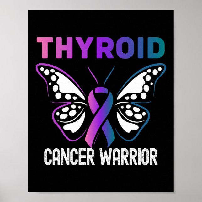Poster Faixa da Borboleta do câncer de tiróide (Frente)