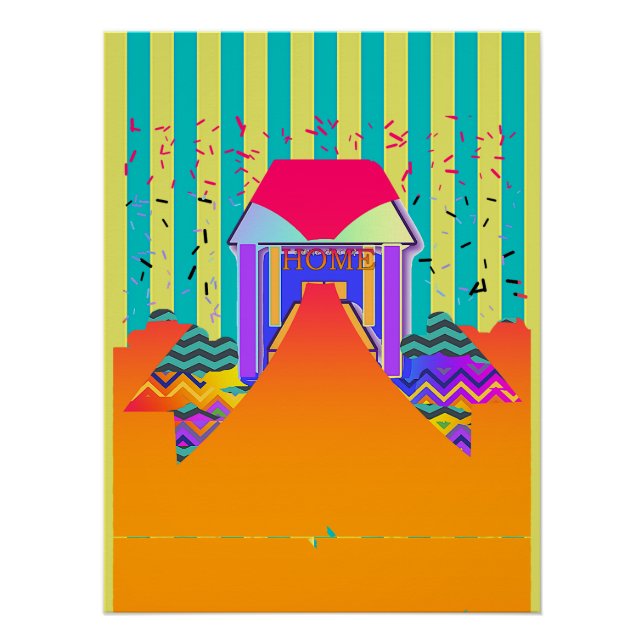 Póster Faixa de Aqua Amarelo da CASA (Frente)