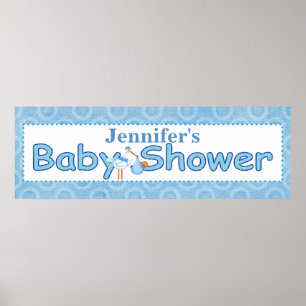 Póster Faixa de Chás do Stork Baby Boy