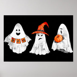 Poster Faixa de festa de Halloween, decoração de casa de