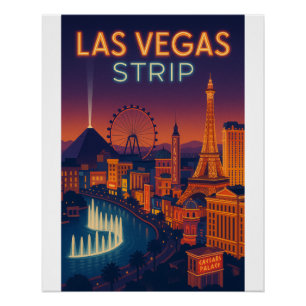 Póster Faixa de Las Vegas – Arte de Parede de Paisagem Ur