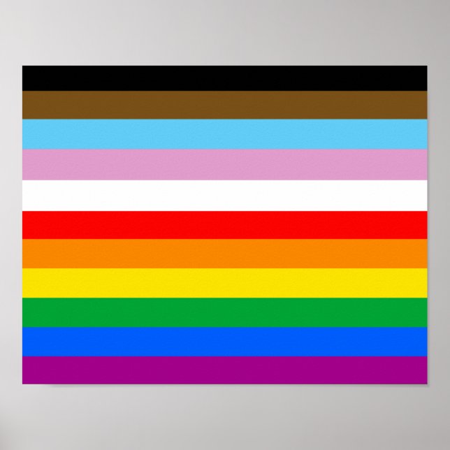 Poster Faixa de Sinalizador de Progresso LGBTQ+ (Frente)