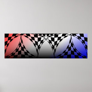 Póster faixa de vermelho-branco-azul de Kenneth Yoncich