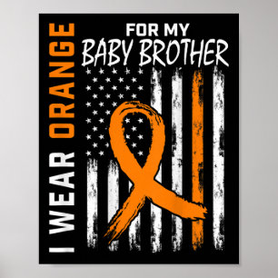 Poster Faixa Laranja Bbyby Brother Leukemia Sensibilizaçã