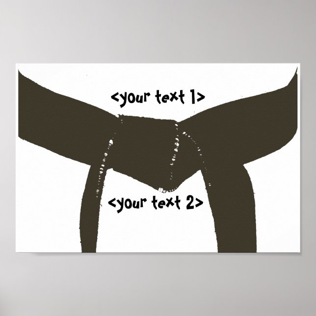 Póster Faixa Marrom de Artes Marciais (Frente)