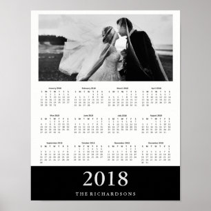 Poster Faixa Preta   Calendário de Fotos Minimalista Mode
