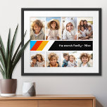 Poster Faixa Retroativa Ciana - Colagem de Fotos 8<br><div class="desc">Frente - 8 Modelo de foto em uma grade simples com uma borda branca. Um padrão divertido e retrô de faixa com vermelho, ouro e azul em um fundo preto. e uma simples fonte fazem uma design moderna e mínima para enviar aos amigos. Se você quiser fazer mudanças, vá para...</div>