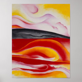 Poster Faixa Vermelha, Amarela e Preta | Georgia O'Keeffe