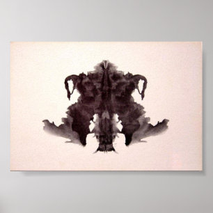 Póster Faixas de Tinta de Teste de Rorschach Placa 4