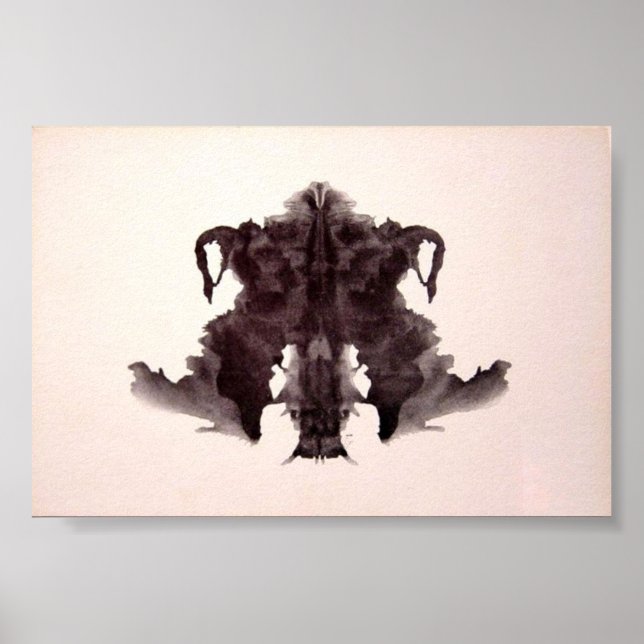Póster Faixas de Tinta de Teste de Rorschach Placa 4 (Frente)