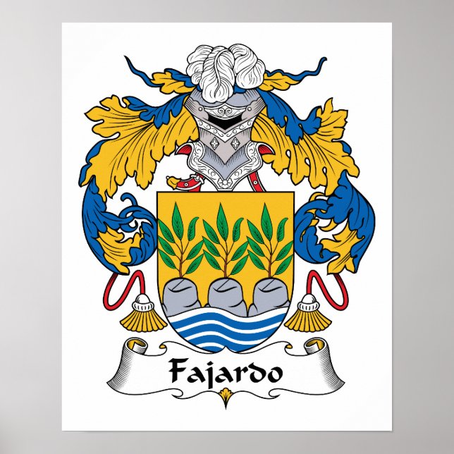 Póster Fajardo Family Crest (Frente)