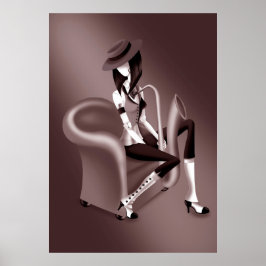 Poster "Fala fácil" - Inspirado no Jazz