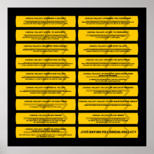 Póster Falácias Lógicas - Apenas Diga Não