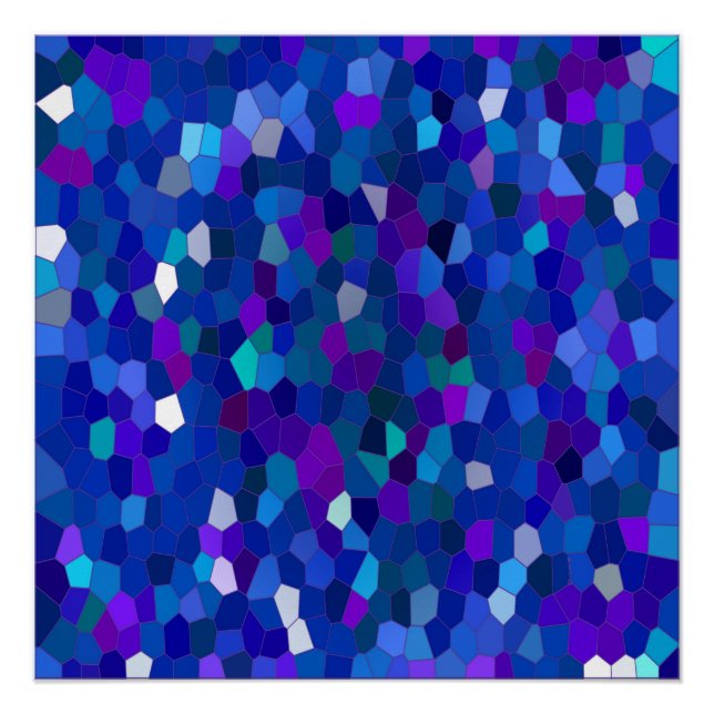Póster Falando geometricamente em mosaico... (Frente)