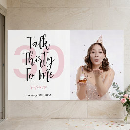 Poster Falar Trinta Para Mim Moderno Rosa 30º Aniversário