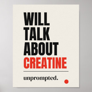 Poster Falará Sobre Creatina Sem Ser Perguntado Cartaz de