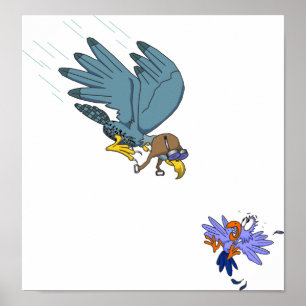 Póster Falcão com óculos de proteção