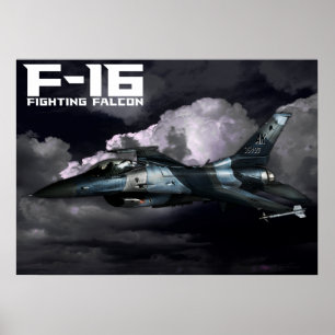 Póster Falcão F-16 de combate