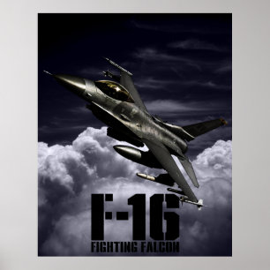 Póster Falcão F-16 de combate
