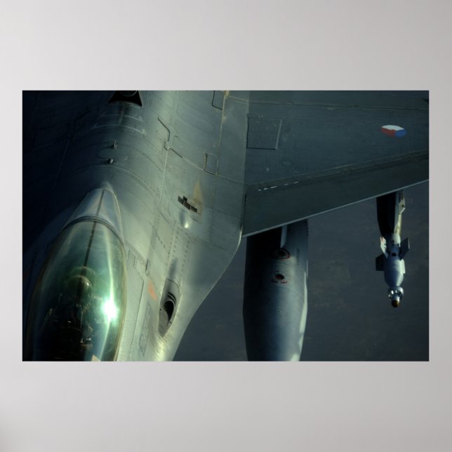 Poster Falcão F-16 de combate holandês (Frente)
