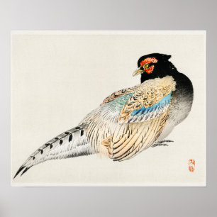 Poster Falcão peregrino de Kōno Bairei (1844-1895)