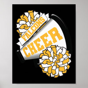 Poster Falcões Cheer Ck Para o Espírito de Torcida da Esc