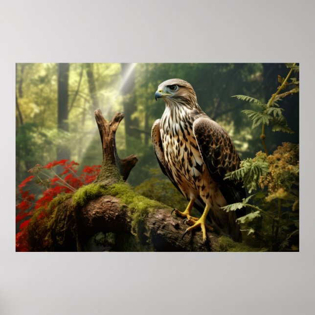 Poster Falcon Animal Bird Wilderness Colority (Frente)
