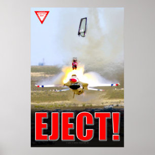 POSTER FALCON DE LUTA F-16C - EJETAR!