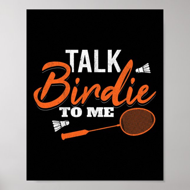 Poster Fale Birdie Comigo, Roubo Racket Badminton (Frente)