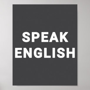 Poster Fale Inglês Citação Engraçada